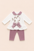 Set due pezzi fiori e fiocco