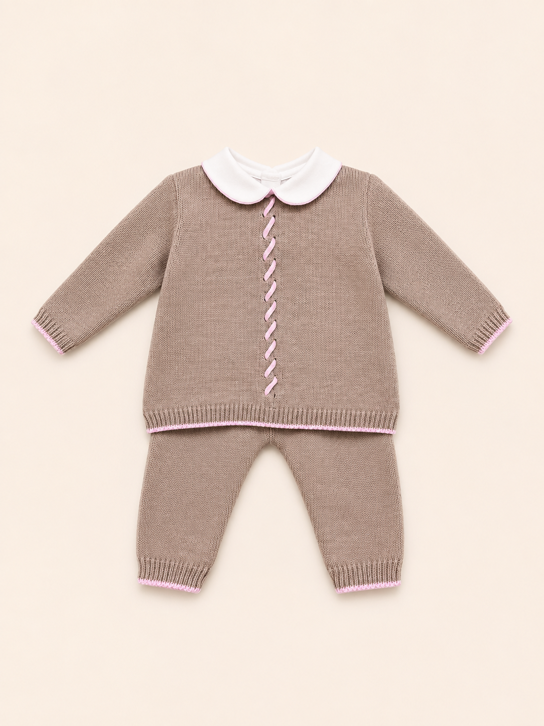 Set due pezzi beige e rosa