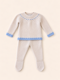Set beige dettaglio celeste