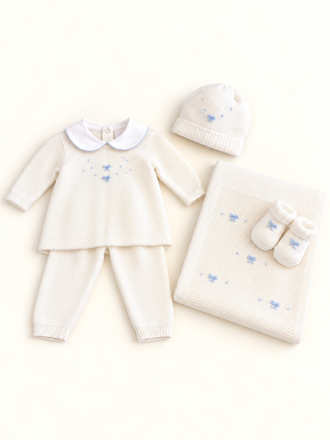 Set nascita dettaglio celeste