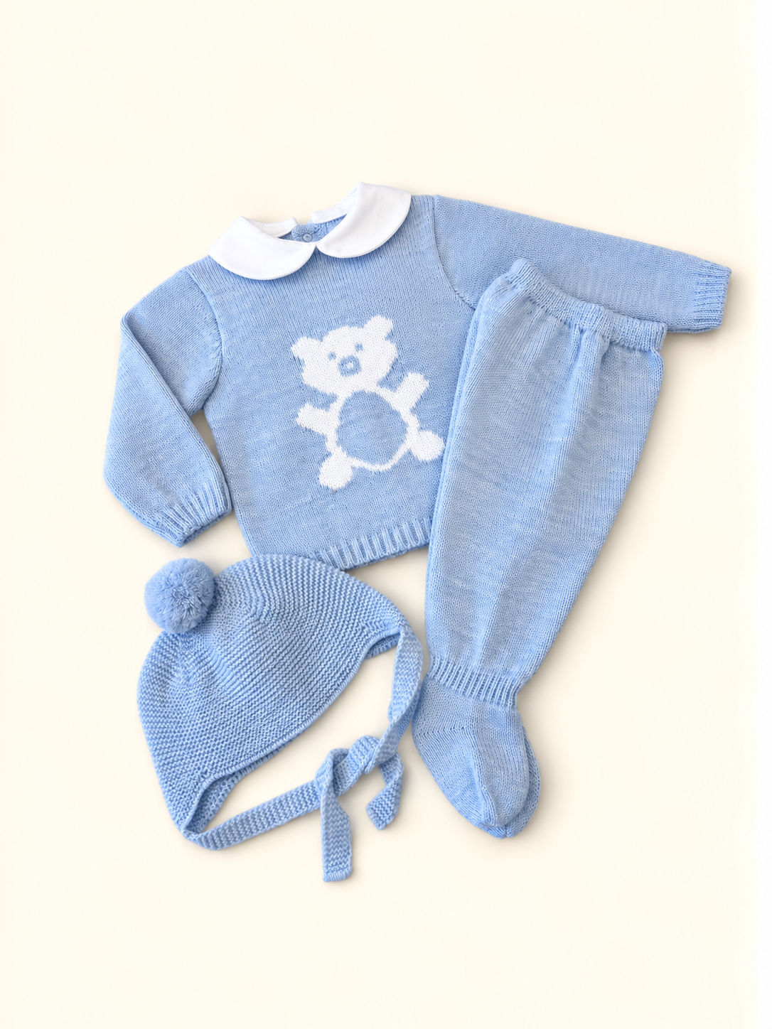 Set orsetto tre pezzi celeste