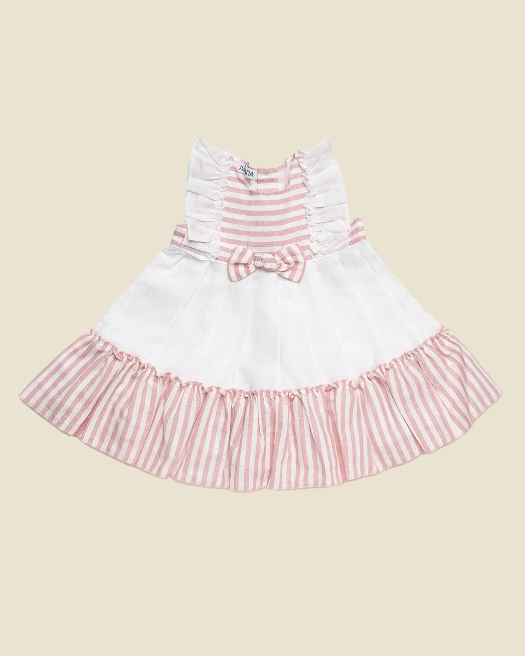 Abito a righe rosa e bianco