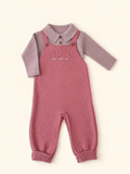 Salopette con maglia tortora