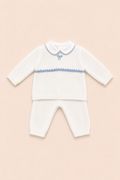 Set due pezzi filo celeste
