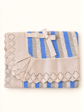 Copertina righe blu e beige