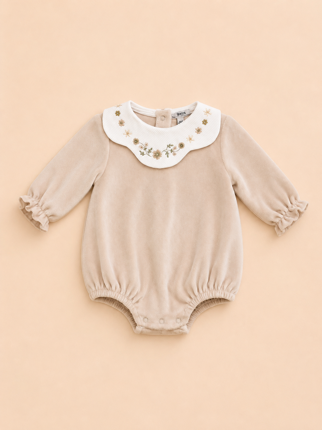 Pagliaccetto beige fiorellini