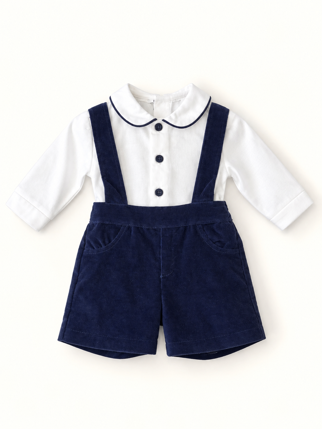Salopette in velluto con maglia