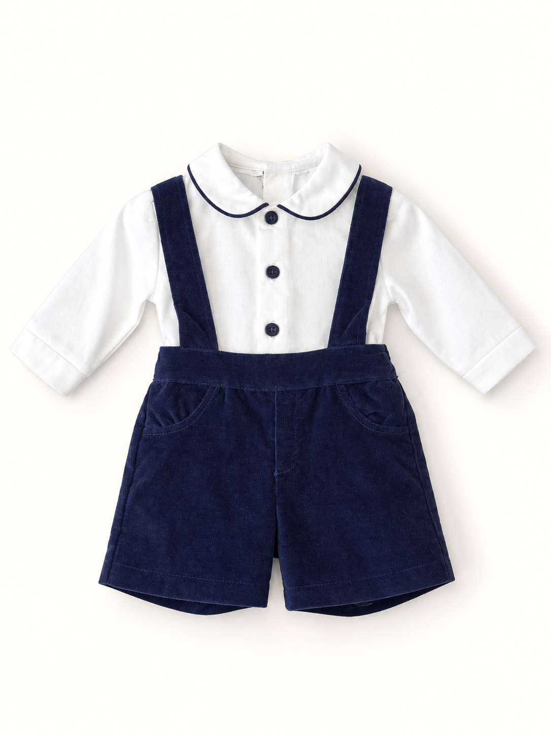 Salopette in velluto con maglia
