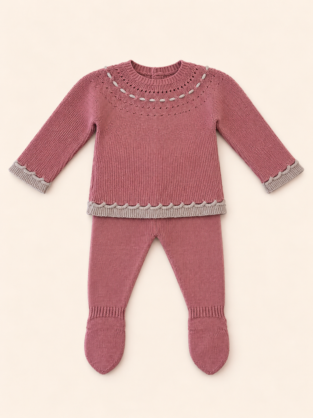 Set con dettaglio beige