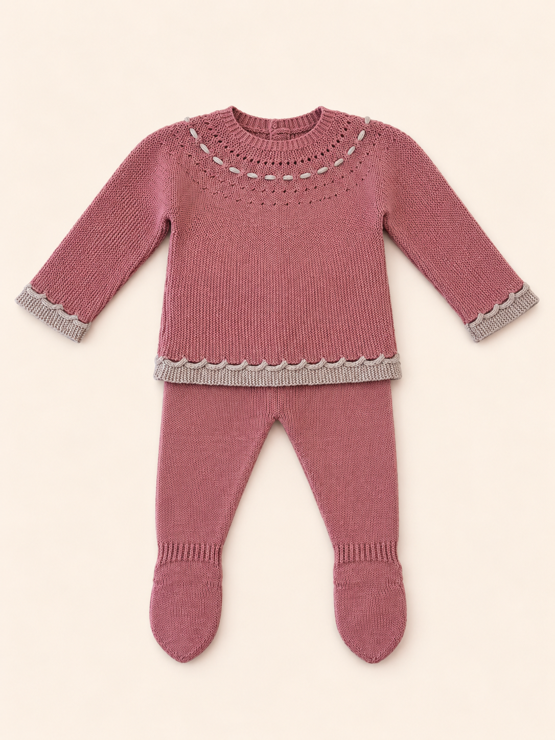 Set con dettaglio beige