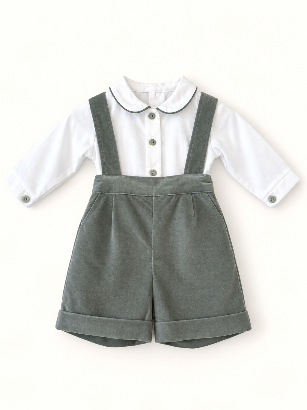 Salopette in velluto con maglia