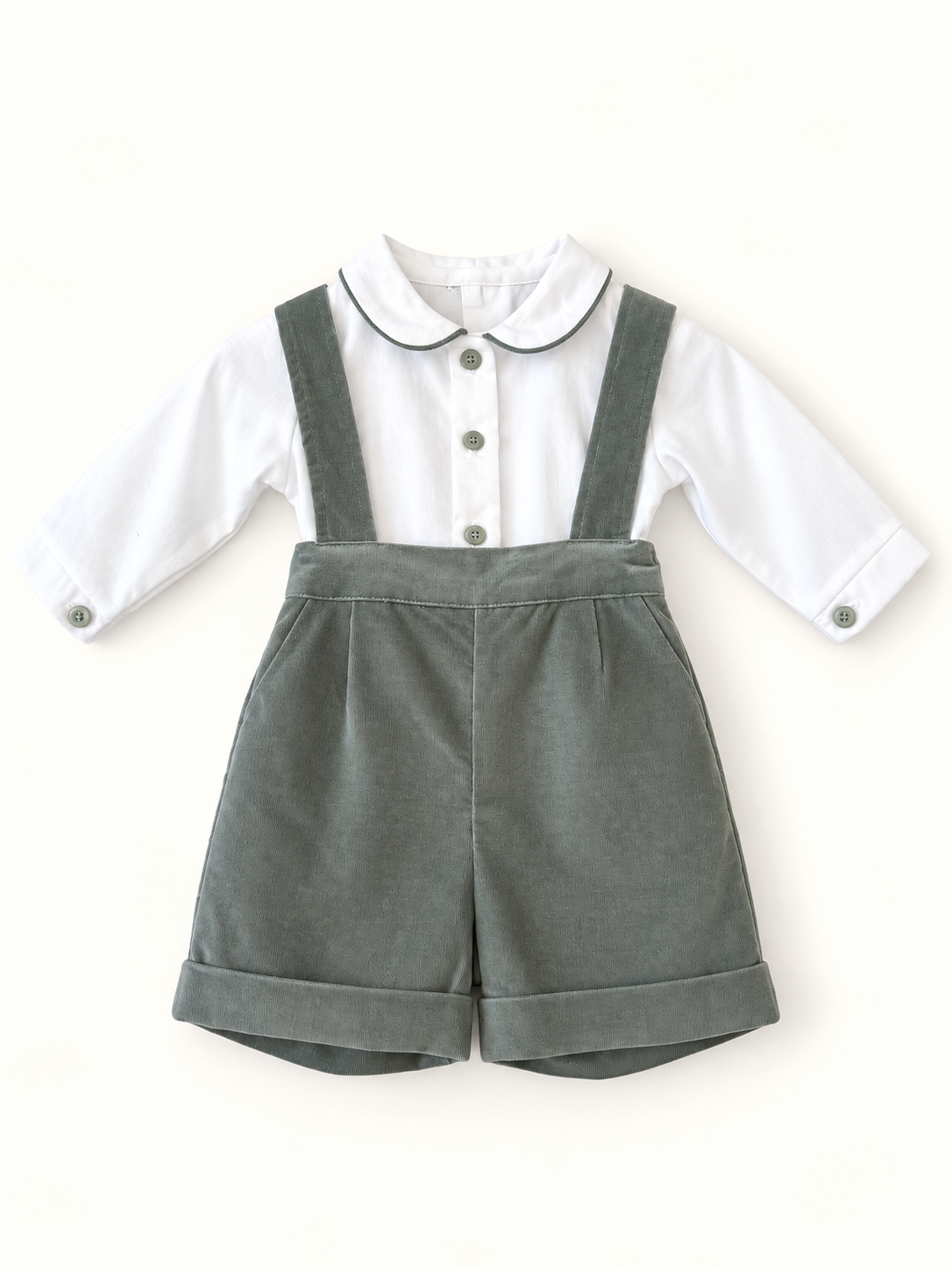 Salopette in velluto con maglia