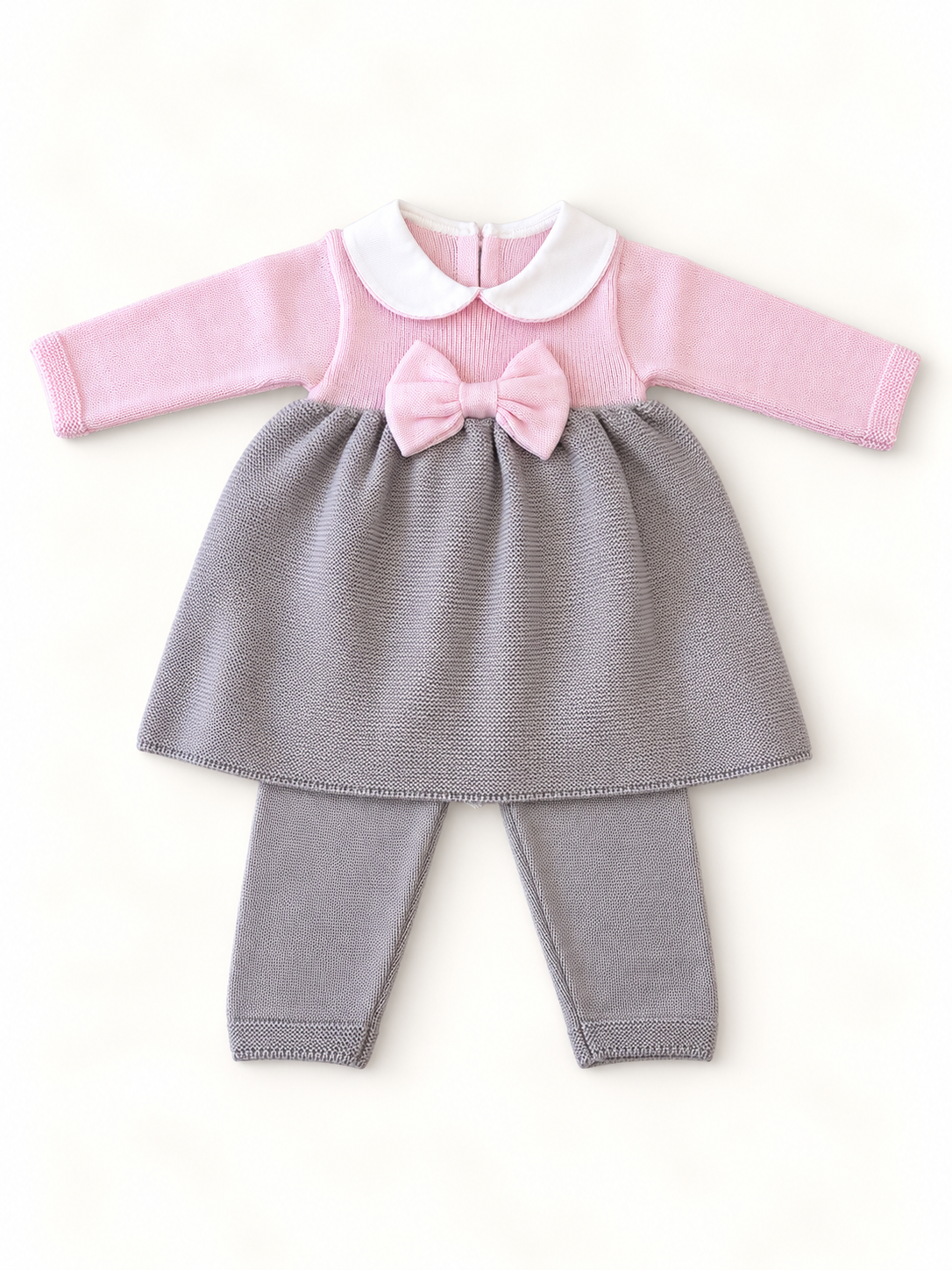 Set due pezzi lilla e rosa con fiocco
