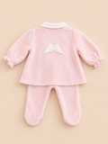 Set due pezzi rosa con ali