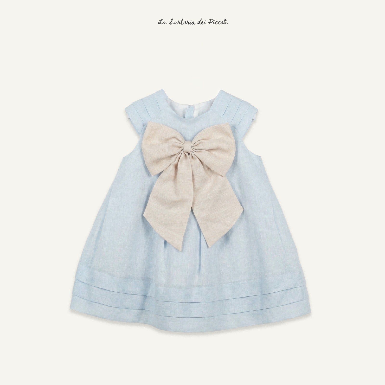 Abito fiocco celeste e rosa