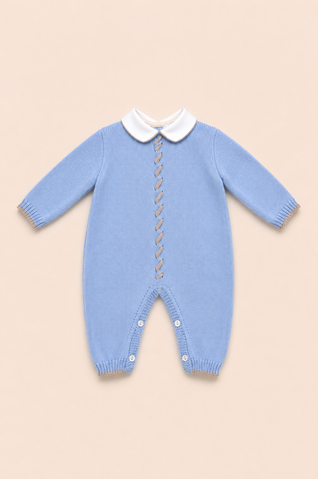 Tutina celeste e beige