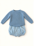 Completino con pantaloncino a quadri