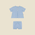 Set due pezzi celeste