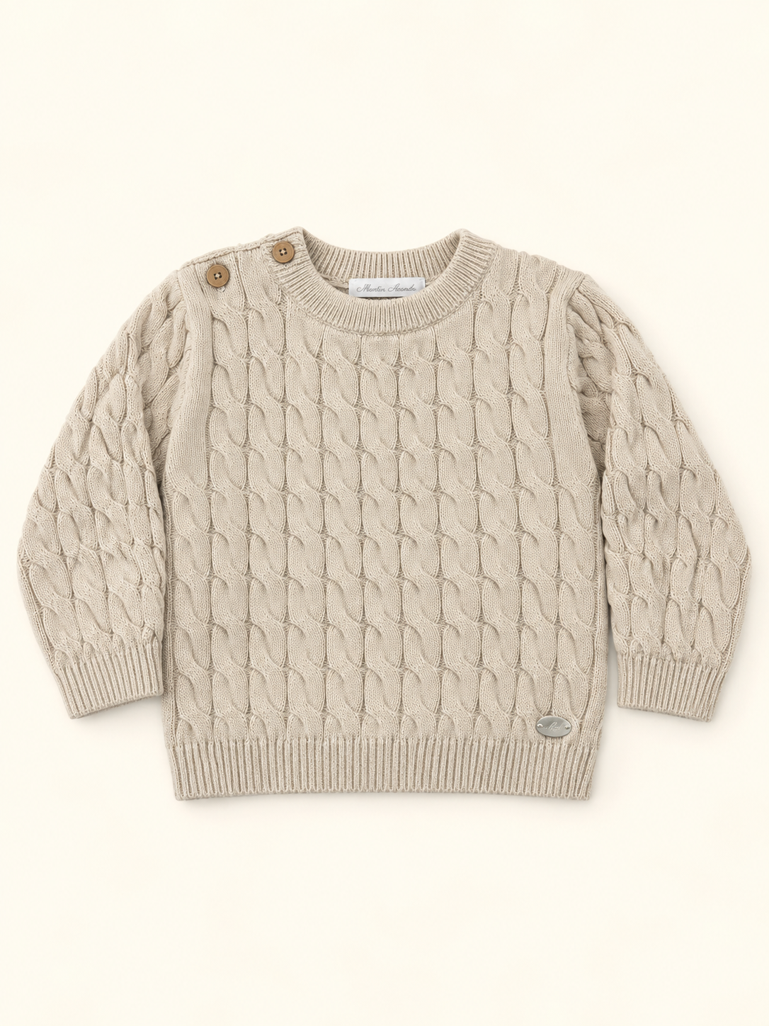 Maglia beige in filo